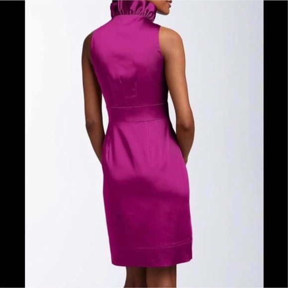 Taylor fuchsia ruffle halter dress - Picture 8 of 16
